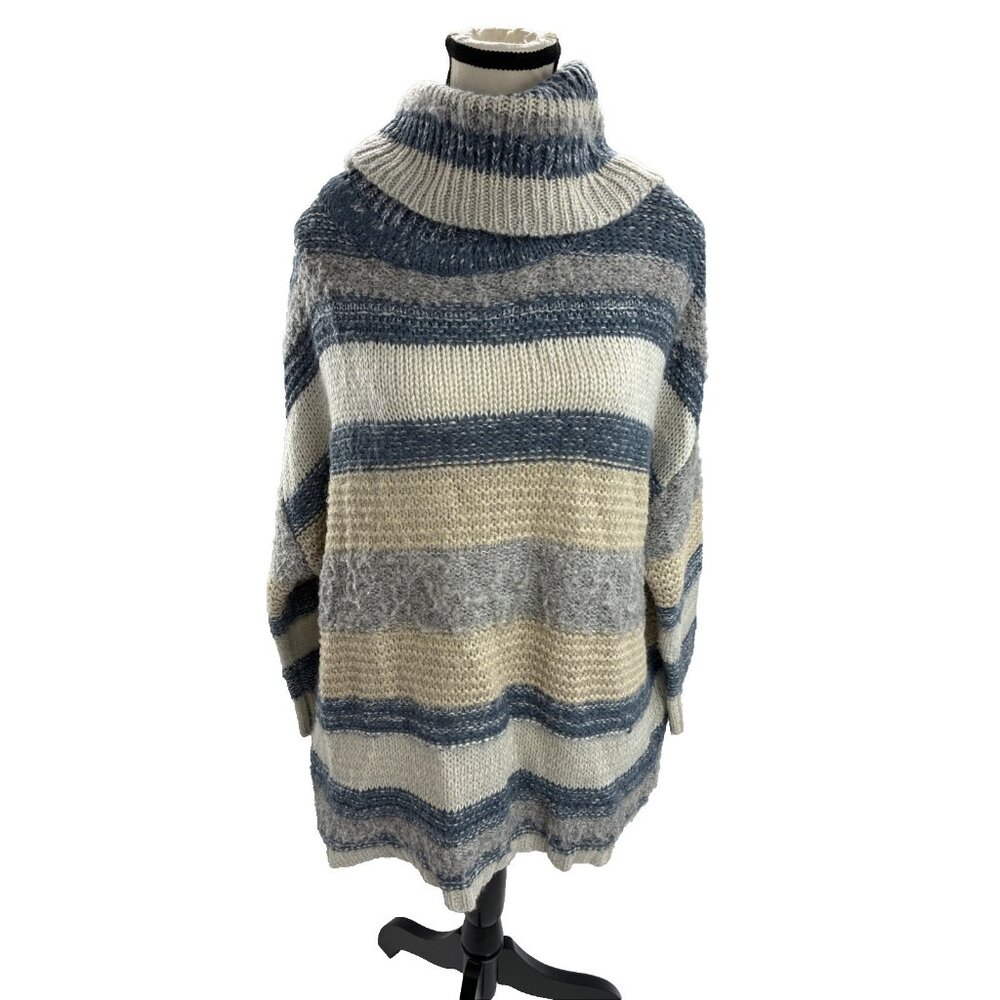 Altard State Womens Size S Sweater Striped Turtleneck Long Sleeve Knit Pullover